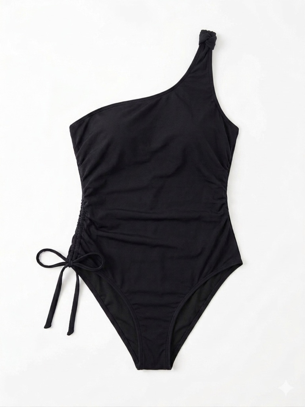 NWT-Women Tummy Control Bathing Suits Ruched Full Coverage Side Tie Swimwear - Picture 6 of 7